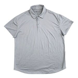 BYLT‎ Polo Shirt (Mens XXL) Premium Basics Golf Short Sleeve Gray Stretch